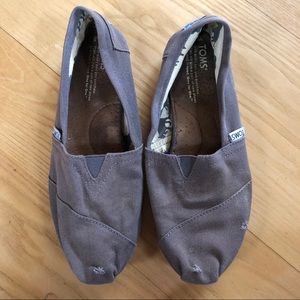 TOMS Slip Ons in Grey